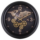 duży metalowy zegar ścienny, Voyager 2, śr.52cm 