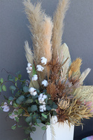 Boho Grande Universita, wysoka kompozycja z suszonymi trawami