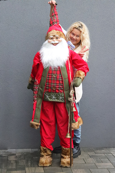 bożonarodzeniowa figurka/miękki stojący Mikołaj A, wys.154cm