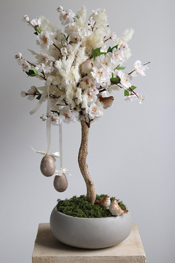 OD RĘKI Sad Jabłoni, sztuczne drzewko w betonowej donicy, wys.65cm