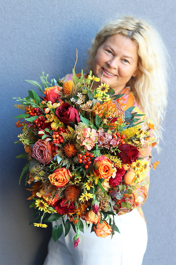 Jesienny Czas Glamour, jesienna kompozycja w misie