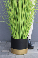 Trawa Pustynna Black&Gold, sztuczne trawy w donicy metalowej