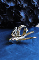 obrączki na serwetki, jaskółki, Lux Villa Silver Glamour