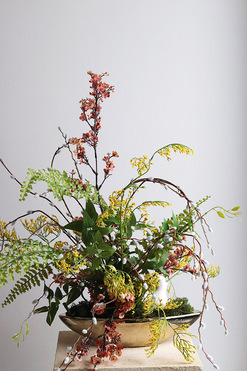 OD RĘKI Haru Gold Laos, stroik wiosenny z kurą, wym.74x49cm 