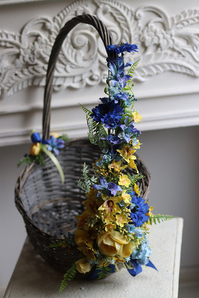 Ukraina, dekorowany koszyczek wielkanocny