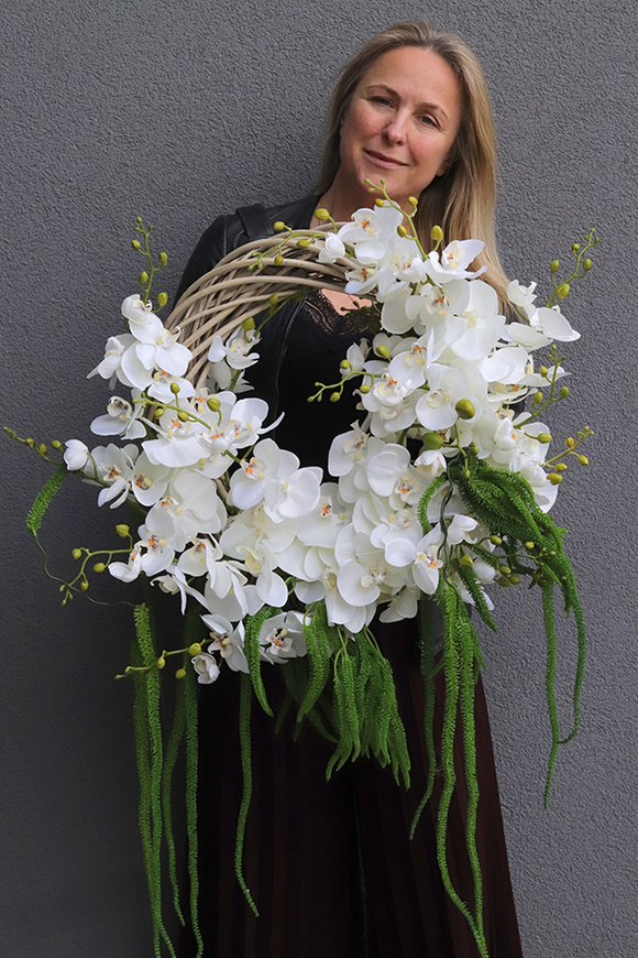 Orchidiana 2, asymetryczny wianek dekoracyjny