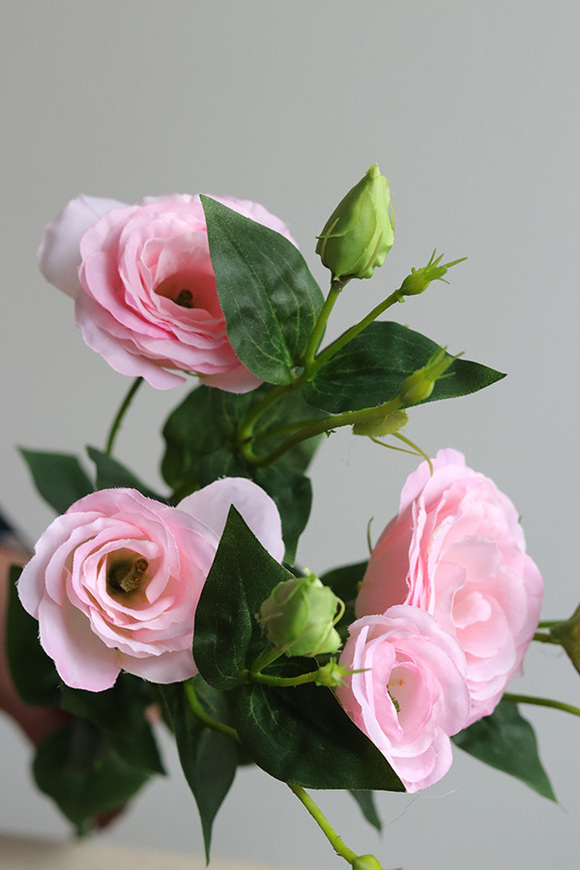 Eustoma Pink, gałązka sztucznej eustomy, 1szt. dł.75cm