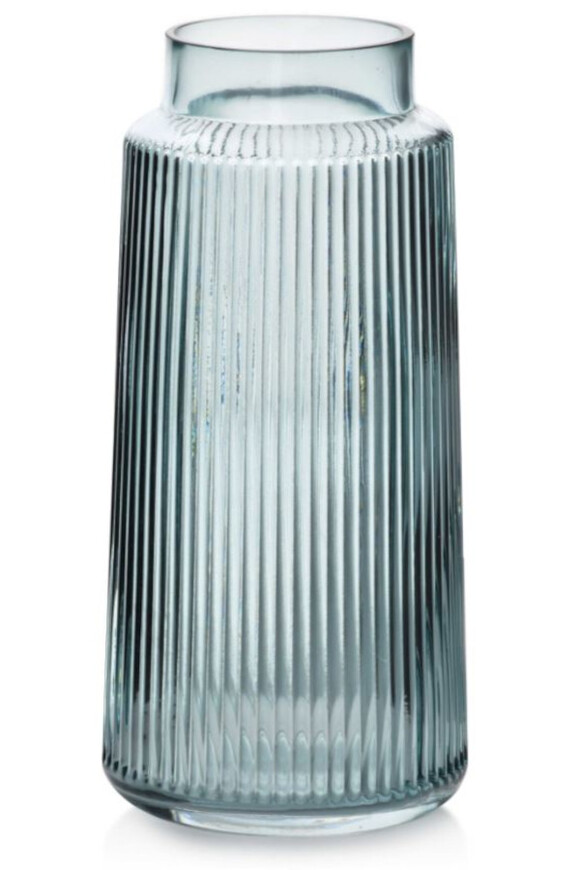 Russo Vase Green B, szklany wazon 1 szt, wys.25cm
