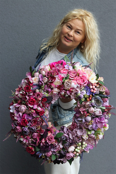 Bella Jesienna Extra, kwiatowy wianek na drzwi