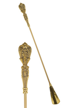 Kent, złota łyżka do butów, metalowa, dł.62cm