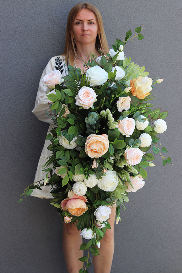 Biała Promesa, komplet dekoracji nagrobnych