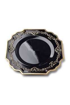 Arya Black, czarny podtalerz z ozdobną krawędzią, śr.33cm