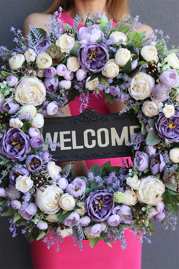 Hristi Violet Home, fioletowy wianek na wejście