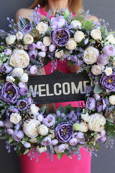 Hristi Violet Home, fioletowy wianek na wejście