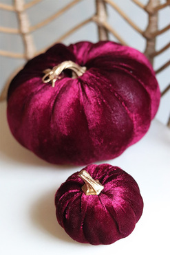 Dynia Velurre, jesienna dekoracja, bakłażan, śr.19cm