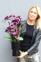 Fioletyna, wysokiej jakości sztuczny storczyk, wym.60cm