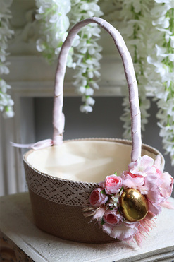 dekorowany koszyczek wielkanocny, Kresta, wys.36cm 