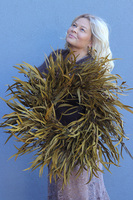 Jesienny Polot, dekoracyjny wianek z suszonych i stabilizowanych roślin, śr.68cm