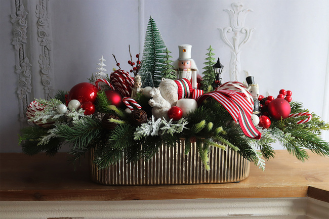 Lollypop Candy, komplet świątecznych dekoracji, stroik + wianek