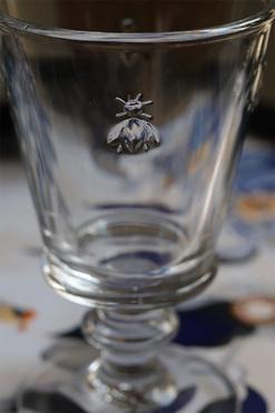 komplet 6-ciu kielichów z motywem pszczoły La Rochere, wys.14cm, poj.240ml