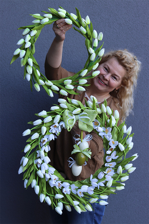 bardzo elegancki wianek na obręczy, Witaj Wiosno Subtelle