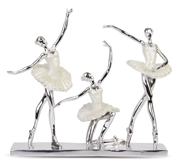 Balerina Trio, figurka srebrna, wym. 29.5x31.5x10cm