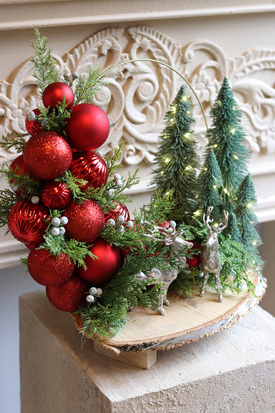 Leśna Czerwień Miracolo, stroik bożonarodzeniowy