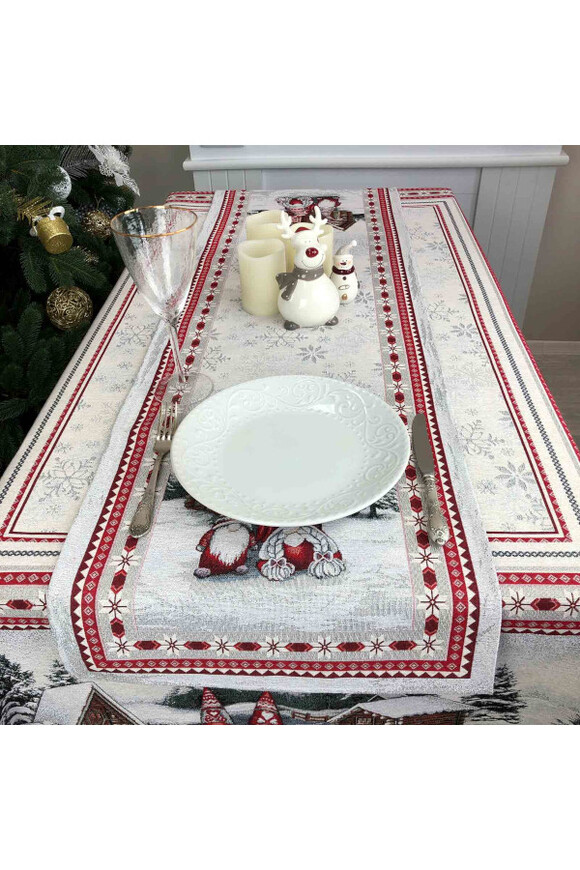 Rizdviani Skrzaty, gobelinowy świąteczny bieżnik