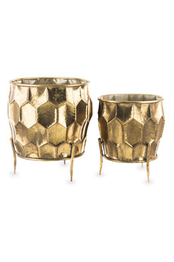 Goldima Diamond, metalowa osłonka kwietnik, kpl.2szt