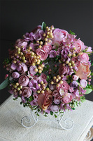 bogaty fioletowy wianek kwiatowy, Fiolettina Arkadia