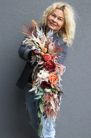 Boho Idylla, stylowa girlanda ze sztucznych kwiatów