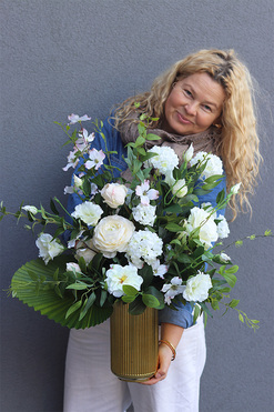 Goldenilla Deluxe, kompozycja kwiatowa, wys.74cm