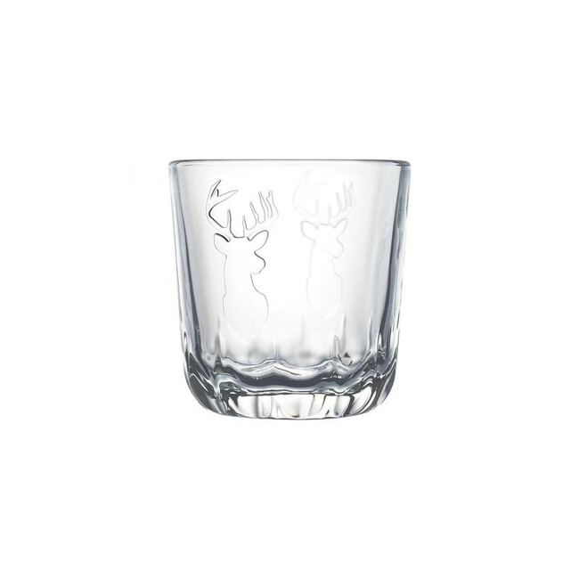 Le Renne, świąteczna szklanka z reniferem La Rochere, 6szt, poj.297ml