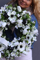 Anemony, wielkanocny wianek na drzwi