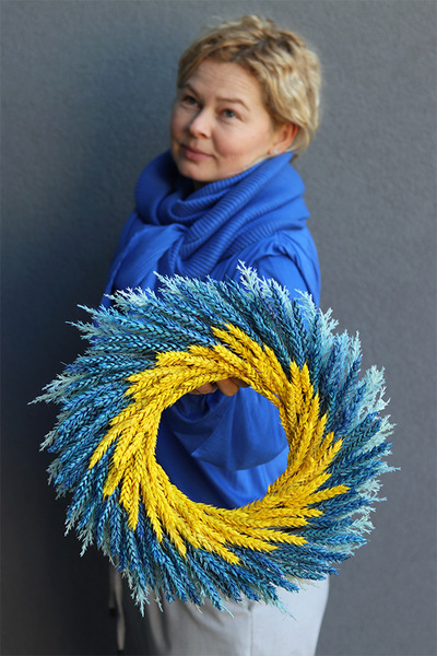 Ukraińskie Pola, wianek dekoracyjny z suszu