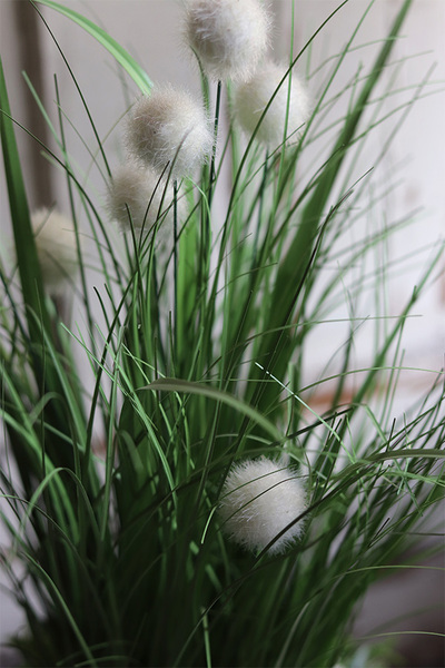 Michelo Gerio, sztuczna trawa kwitnąca z sukulentami, wys.68cm