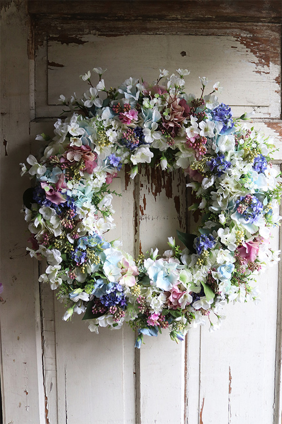 kwiatowy wianek z bzami, Czarująca Wiosna Nova, śr.60cm