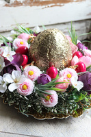 elegancki stroik wielkanocny z jajem, Tefila, śr.33cm