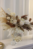 Boho Spring, kompozycja kwiatowa z suszem