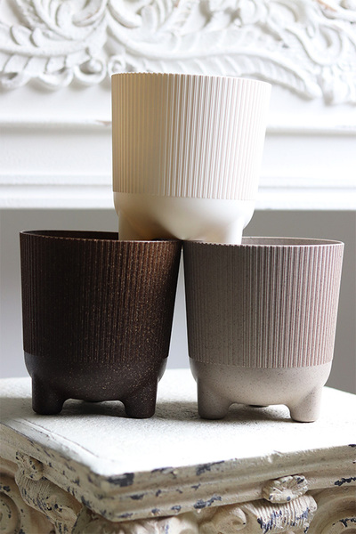 Aria Eco, osłonka doniczka, brązowa