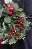 Santa Claus B, ponadczasowy świąteczny wianek, śr.28cm