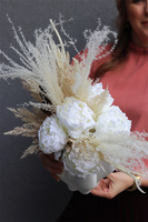 Boho Grenatia Bianca, bukiet w wazonie na stół z suszem