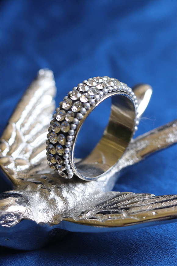 obrączki na serwetki, jaskółki, Lux Villa Silver Glamour