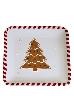 Homemade XMAS, ręcznie malowana patera, wym.22x22cm