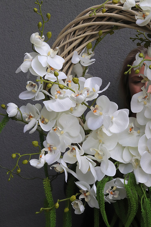 Orchidiana 2, asymetryczny wianek dekoracyjny