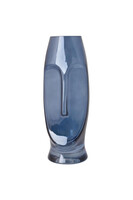 Pacific Face, szklany wazon, niebieski