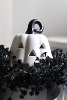 Halloween Black&White, flowerbox z dynią LED
