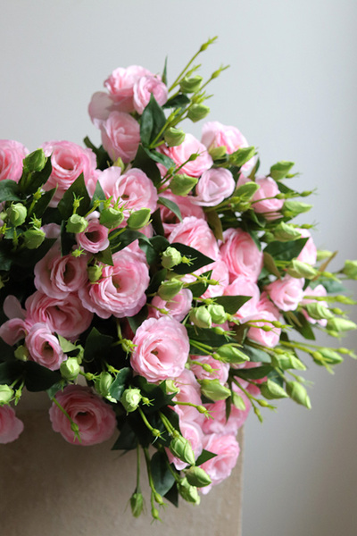 Eustoma Pink, gałązka sztucznej eustomy, 1szt. dł.75cm
