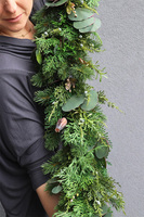 Siła Natury, zielona girlanda na kominek, dł.100cm