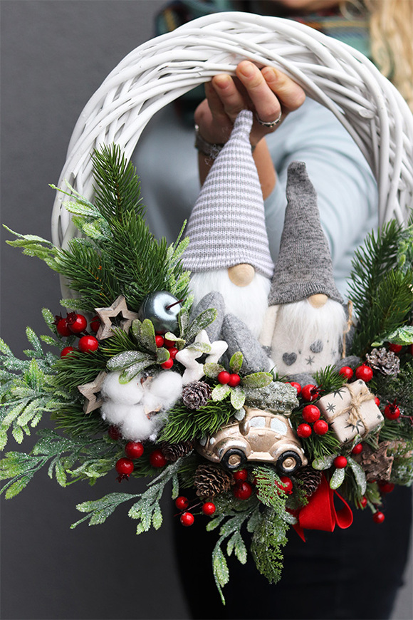 dekoracyjny wianek Skrzaty New